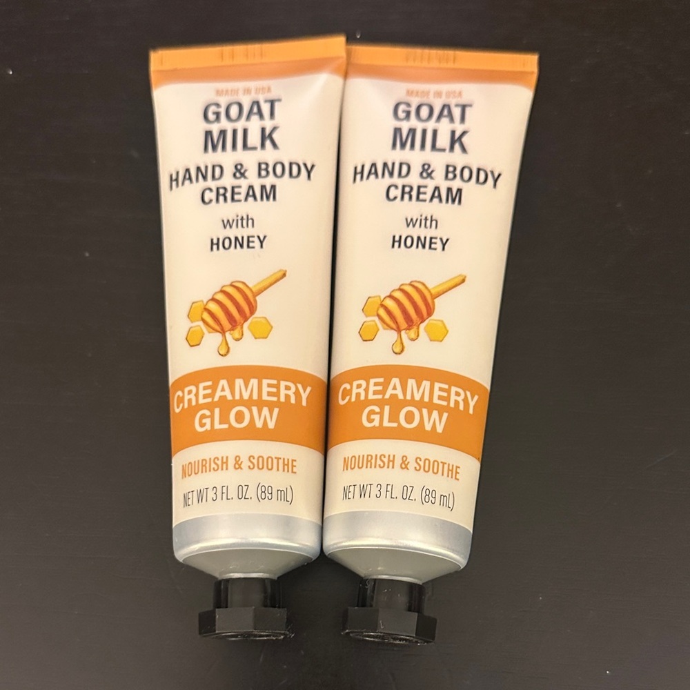 Goat Milk Creamery Glow Hand & Body Cream with Honey 🍯 Set of 2